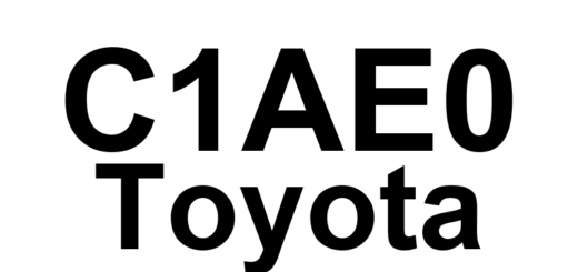 DTC C1AE0 Toyota - Definição em inglês: Front Left Side Sensor Definição em Português: Sensor Lateral Esquerdo Frontal