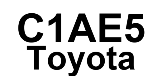 DTC C1AE5 Toyota - Definição em inglês: Front Right Side Sensor Definição em Português: Sensor do Lado Direito Dianteiro