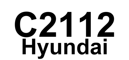 DTC C2112 Hyundai - Definição em inglês: Valve Relay Error Definição em Português: Relé da Válvula - Erro Detected