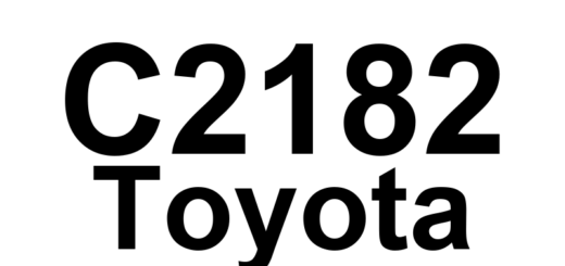 DTC C2182 Toyota - Definição em inglês: Transmitter ID2 not Received (Test Mode DTC) Definição em Português: ID do Transmissor 2 - Não Recebido (DTC em Modo de Teste)
