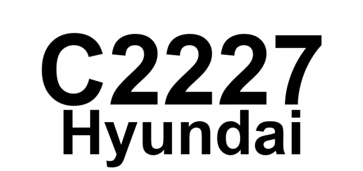 DTC C2227 Hyundai - Definição em inglês: Brake Disc Overheat Definição em Português: Disco de Freio - Superaquecimento