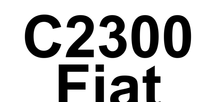 DTC C2300 Fiat - Definição em inglês: RDM Classification Not Valid - No Subtype Information Definição em Português: Classificação RDM - Não Válida - Sem Informação de Subtipo