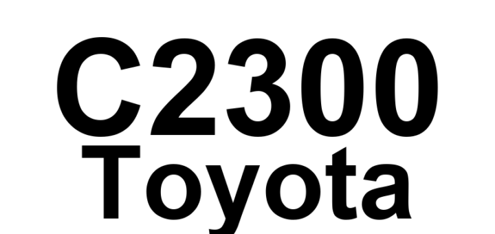 DTC C2300 Toyota - Definição em inglês: Actuator System Malfunction Definição em Português: Sistema de Atuador - Mau Funcionamento