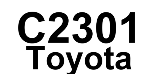 DTC C2301 Toyota - Definição em inglês: Shift Changing Time Malfunction Definição em Português: Tempo de Troca de Marcha - Funcionamento Incorreto