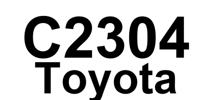 DTC C2304 Toyota - Definição em inglês: Open or Short Circuit in U Phase Definição em Português: Circuito Aberto ou Curto na Fase U.