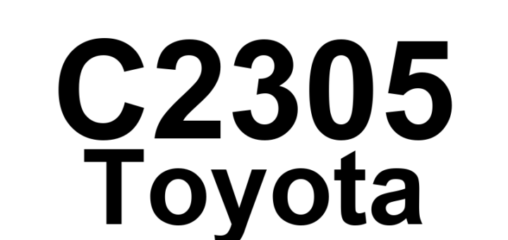 DTC C2305 Toyota - Definição em inglês: Open or Short Circuit in V Phase Definição em Português: Circuito da Fase V - Circuito Aberto ou em Curto