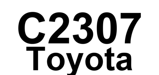 DTC C2307 Toyota - Definição em inglês: Power Supply (Transmission Control ECU) Definição em Português: Fonte de Alimentação (ECU de Controle da Transmissão)