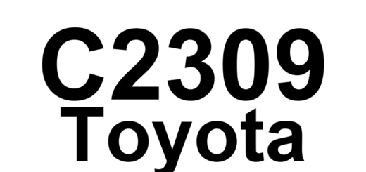 DTC C2309 Toyota - Definição em inglês: Open in B+ Circuit Definição em Português: Circuito B+ - Circuito aberto