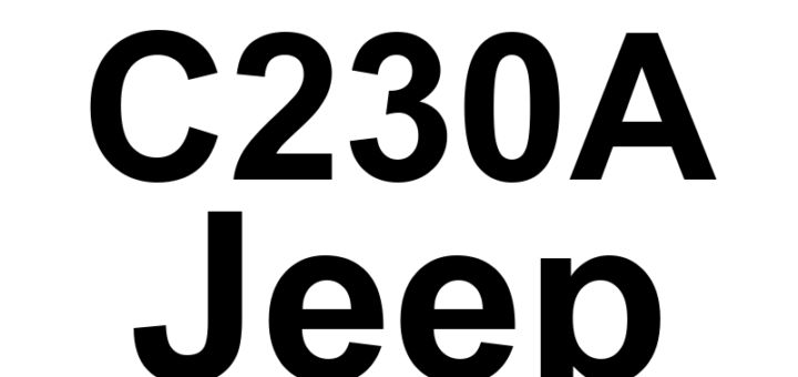 DTC C230A Jeep - Definição em inglês: Neutral Indicator Control Circuit Low Definição em Português: Circuito do Indicador de Neutro - Tensão Baixa
