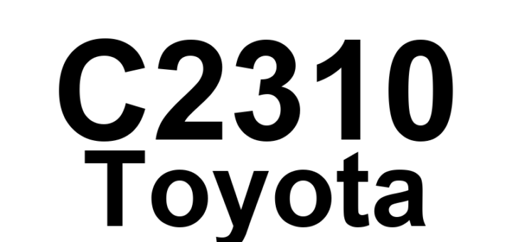 DTC C2310 Toyota - Definição em inglês: Open or Short Circuit in Battery Circuit Definição em Português: Circuito da bateria - Circuito aberto ou curto-circuito