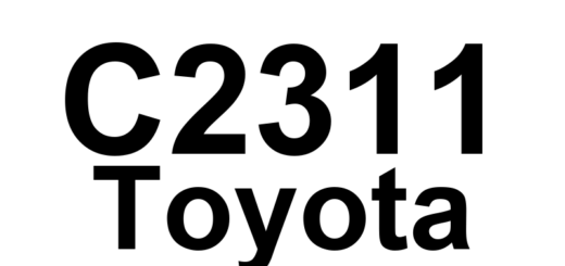 DTC C2311 Toyota - Definição em inglês: Communication Error from HV ECU Definição em Português: Erro de Comunicação da ECU do HV.