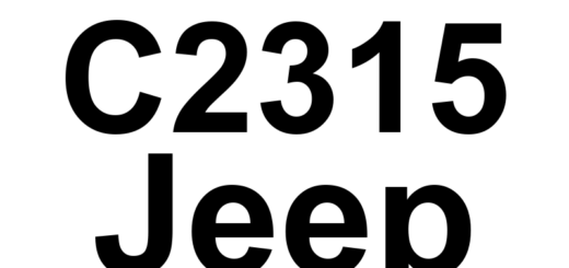 DTC C2315 Jeep - Definição em inglês: ACC Disable Due To PCM Fault Definição em Português: Controle de Cruzeiro Adaptativo - Desativado devido a Falha na Unidade de Controle do Motor