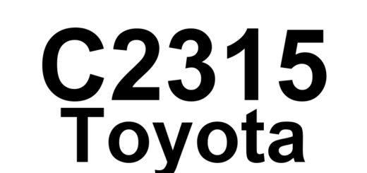 DTC C2315 Toyota - Definição em inglês: HV System Definição em Português: Sistema HV (Veículo Híbrido)