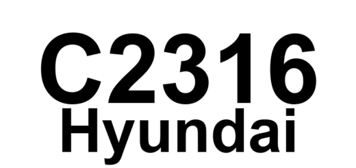 DTC C2316 Hyundai - Definição em inglês: Front-RH Valve error (Inlet Valve) Definição em Português: Válvula dianteira direita - Erro na válvula de admissão (lado direito)