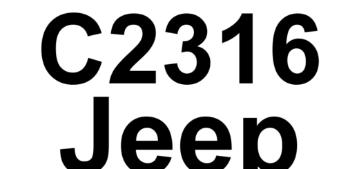 DTC C2316 Jeep - Definição em inglês: Terrain Switch Stuck Definição em Português: Interruptor do Terreno - Travado