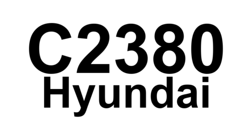 DTC C2380 Hyundai - Definição em inglês: ABS/TCS/ESP Valve Error Definição em Português: Erro na Válvula do ABS/TCS/ESP