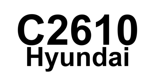 DTC C2610 Hyundai - Definição em inglês: CAN Bus Off Failure (only System with TCS) Definição em Português: Falha de Desconexão do Barramento CAN (Sistema com TCS apenas)
