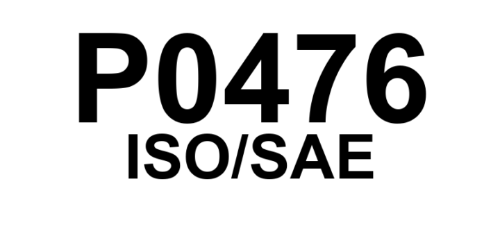 P0476 - "Válvula de Controle de Pressão de Escape 'A' - Falha de Faixa ou Desempenho"