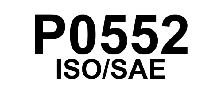 P0552 - "Sensor/Interruptor de Pressão da Direção Hidráulica - Circuito Baixo"