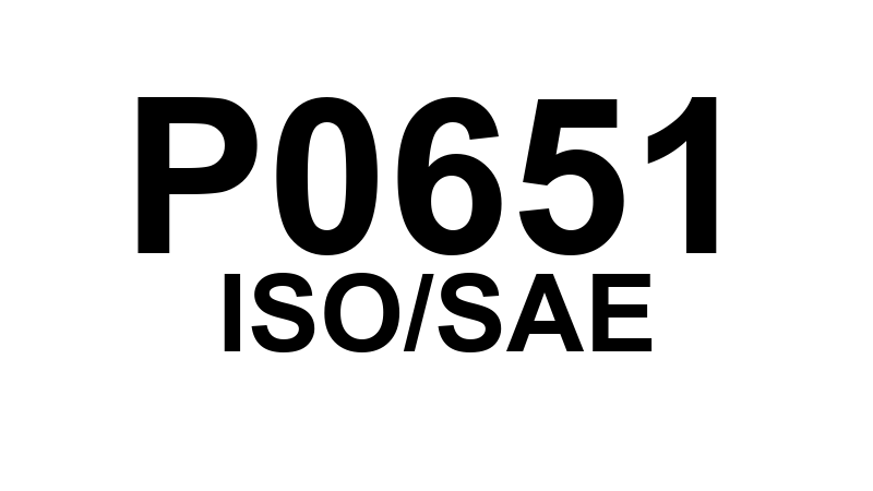 P0651 Code P0651 -