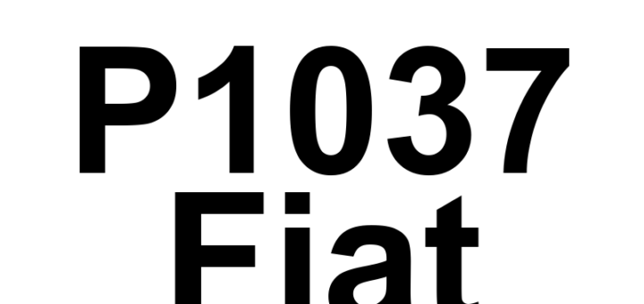 DTC P1037 Fiat - Definição em inglês: Cylinder 1 Oil Supply Solenoid Valve Driver Short To Ground Definição em Português: Válvula Solenoide de Suprimento de Óleo do Cilindro 1 - Circuito do Driver em Curto à Massa.