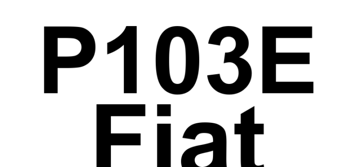 DTC P103E Fiat - Definição em inglês: Cylinder 4 Oil Supply Solenoid Valve Driver Open Circuit Definição em Português: Válvula Solenóide de Fornecimento de Óleo do Cilindro 4 - Circuito Aberto na Unidade de Controle