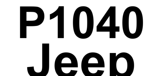 DTC P1040 Jeep - Definição em inglês: Cylinder 4 Oil Supply Solenoid Valve Short To Ground Definição em Português: Válvula Solenoide de Fornecimento de Óleo do Cilindro 4 - Curto-circuito para o Terra