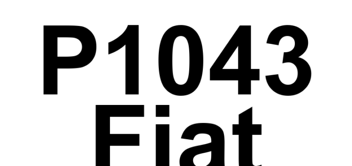 DTC P1043 Fiat - Definição em inglês: Implausible Data From Cylinder 3 Oil Supply Solenoid Valve Received Definição em Português: Válvula solenóide de suprimento de óleo do cilindro 3 - Dados implausíveis recebidos