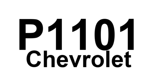 DTC P1101 Chevrolet - Definição em inglês: Intake Air Flow System Performance Definição em Português: Sistema de Fluxo de Ar de Admissão - Desempenho Improprio