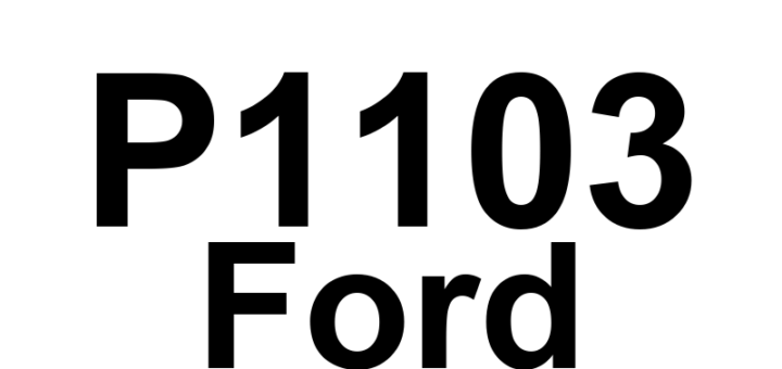 DTC P1103 Ford - Definição em inglês: Mass Air Flow Sensor In Range But Higher Than Expected Definição em Português: Sensor de Fluxo de Ar em Massa - Dentro da Faixa, mas Mais Alto que o Esperado