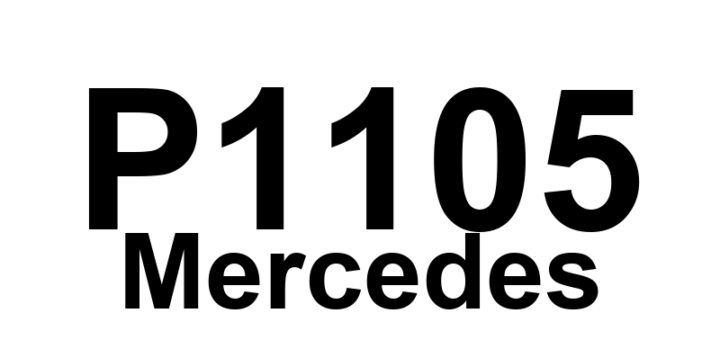 DTC P1105 Mercedes - Definição em inglês: Atmospheric pressure sensor Definição em Português: Sensor de pressão atmosférica