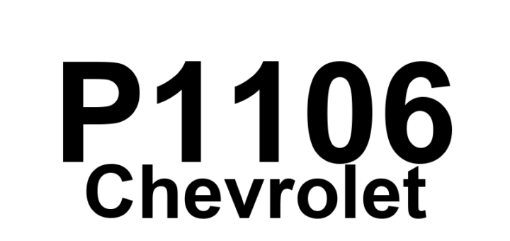 DTC P1106 Chevrolet - Definição em inglês: MAP Sensor Circuit Intermittent High Input Definição em Português: Circuito do Sensor MAP - Entrada Alta Intermitente