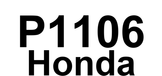 DTC P1106 Honda - Definição em inglês: BARO Pressure Sensor Performance Definição em Português: Sensor de Pressão BARO - Desempenho inadequado