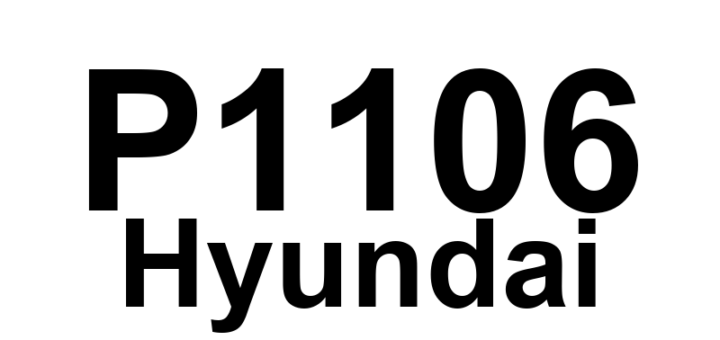 DTC P1106 Hyundai - Definição em inglês: Manifold Absolute Pressure Sensor Circuit Short Intermittent High Input Definição em Português: Circuito do Sensor de Pressão Absoluta do Coletor - Curto Intermitente com Entrada Alta
