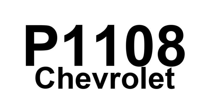 DTC P1108 Chevrolet - Definição em inglês: BARO to MAP Sensor Comparison Too High Definição em Português: Comparação entre Sensor BARO e MAP - Diferença Acima do Normal