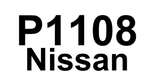 DTC P1108 Nissan - Definição em inglês: Manifold Absolute Pressure Sensor Circuit Malfunction Definição em Português: Sensor de Pressão Absoluta do Coletor (MAP) - Mau Funcionamento do Circuito