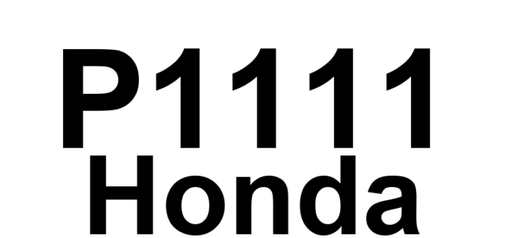 DTC P1111 Honda - Definição em inglês: IAT Sensor Circuit High Input (Intermittent) Definição em Português: Circuito do Sensor IAT - Entrada Alta (Intermitente)