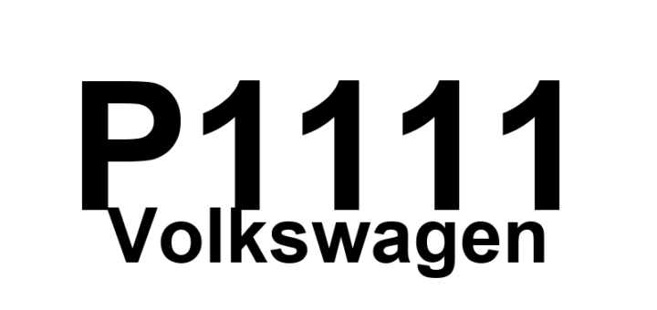 DTC P1111 Volkswagen - Definição em inglês: O2 Control (Bank 1) System Too Lean Definição em Português: Sistema de Controle do O2 (Banco 1) - Mistura de ar/combustível muito pobre
