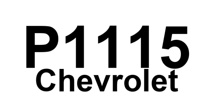 DTC P1115 Chevrolet - Definição em inglês: ECT Sensor Circuit Intermittent High Input Definição em Português: Circuito do Sensor de Temperatura do Líquido de Arrefecimento (ECT) - Entrada Alta Intermitente