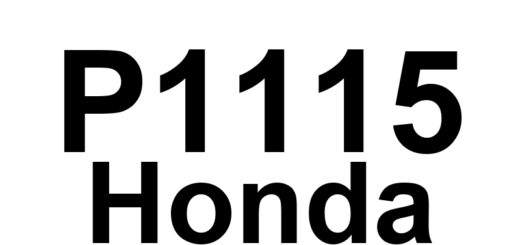 DTC P1115 Honda - Definição em inglês: ECT Sensor Circuit High Input (Intermittent) Definição em Português: Circuito do Sensor ECT - Entrada Alta (Intermitente)