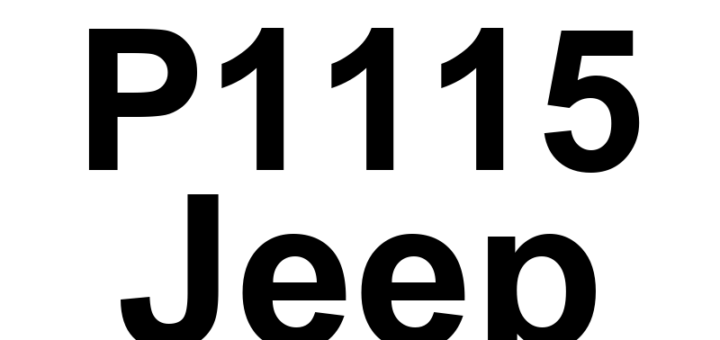 DTC P1115 Jeep - Definição em inglês: General Temperature Rationality Definição em Português: Temperatura Geral - Irracionalidade Detectada