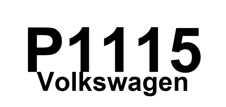 DTC P1115 Volkswagen - Definição em inglês: O2 Control (Bank 1 Sensor 1) Short to Ground Definição em Português: Controle de O2 - Curto-circuito à Massa (Banco 1 Sensor 1)
