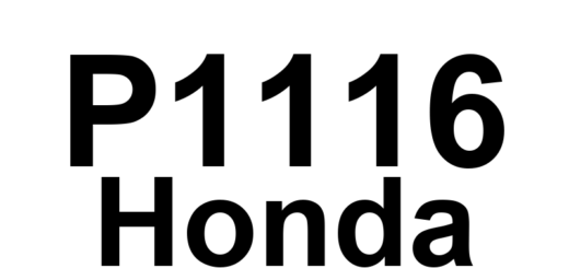 DTC P1116 Honda - Definição em inglês: Engine Coolant Temperature (ECT) Sensor 1 Circuit Range/Performance Problem Definição em Português: Sensor de Temperatura do Líquido de Arrefecimento do Motor - Problema de Alcance/Desempenho no Circuito (Sensor 1)