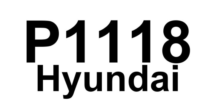 DTC P1118 Hyundai - Definição em inglês: Electronic Throttle System Motor Circuit Malfunction Definição em Português: Sistema de Acelerador Eletrônico - Mau Funcionamento no Circuito do Motor