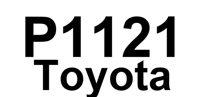DTC P1121 Toyota - Definição em inglês: ETCS Accelerator Pedal Position Sensor Performance Definição em Português: Sensor de Posição do Pedal do Acelerador ETCS - Desempenho Anormal