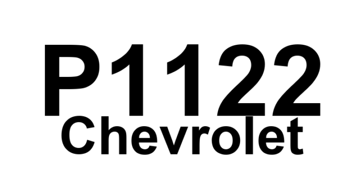 DTC P1122 Chevrolet - Definição em inglês: TP Sensor Circuit Intermittent Low Input Definição em Português: Circuito do Sensor de Posição do Acelerador - Entrada Baixa Intermitente