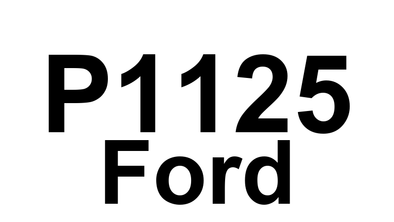 P1125 Ford - Circuito do Sensor TP - Mau Funcionamento (Intermitente)