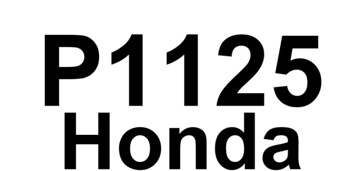 DTC P1125 Honda - Definição em inglês: Electronic Throttle Control Limit Performance Mode Definição em Português: Controle Eletrônico do Acelerador - Modo de Desempenho Limitado