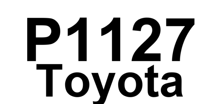 DTC P1127 Toyota - Definição em inglês: ETCS Actuator Power Source Circuit Malfunction Definição em Português: Circuito da Fonte de Alimentação do Atuador do ETCS - Mau Funcionamento