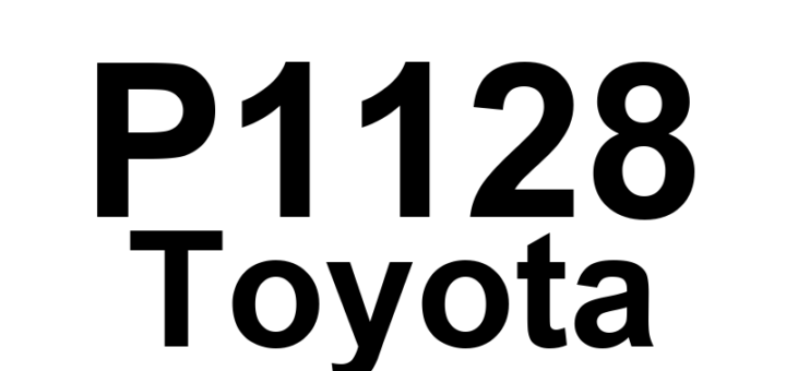 DTC P1128 Toyota - Definição em inglês: Throttle Control Motor Lock Malfunction Definição em Português: Motor de Controle do Acelerador - Mau Funcionamento de Travamento